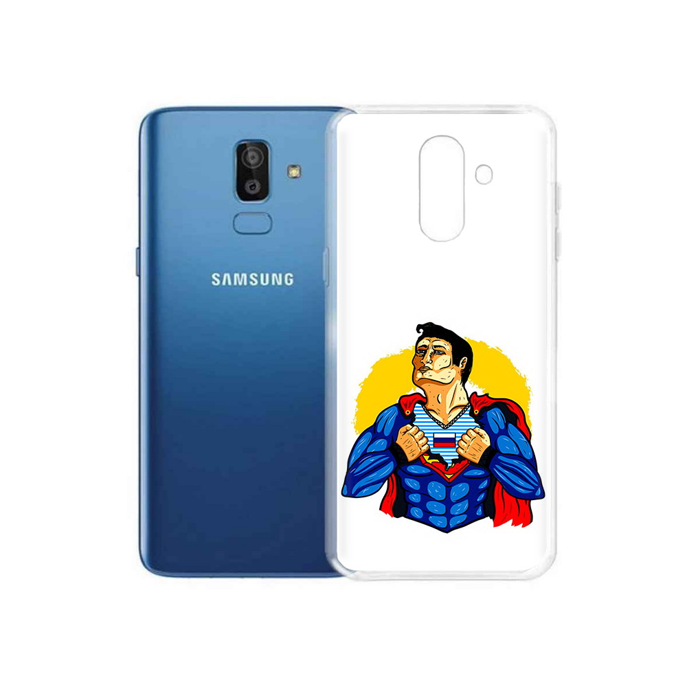 

Чехол MyPads Tocco для Samsung Galaxy J8 русский супермен (PT226929.592.591), Прозрачный, Tocco