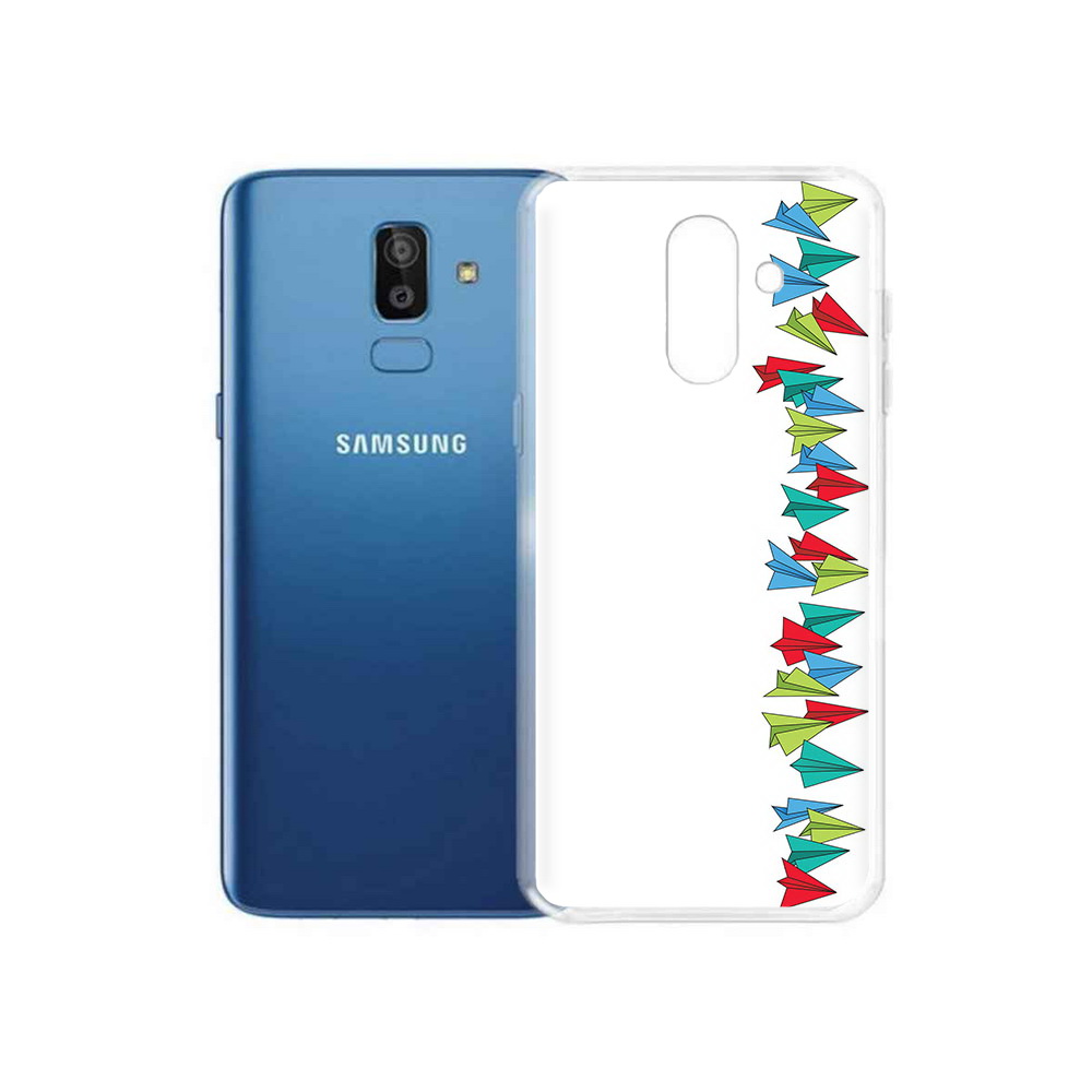 

Чехол MyPads Tocco для Samsung Galaxy J8 самолетики из листочков (PT226929.592.593), Прозрачный, Tocco