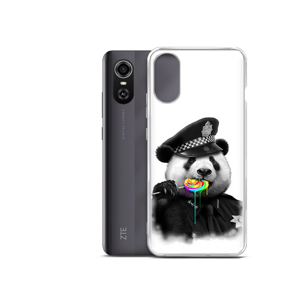 

Чехол MyPads Tocco для ZTE Blade A31 Plus Панда полиция (PT226943.475.130), Прозрачный, Tocco