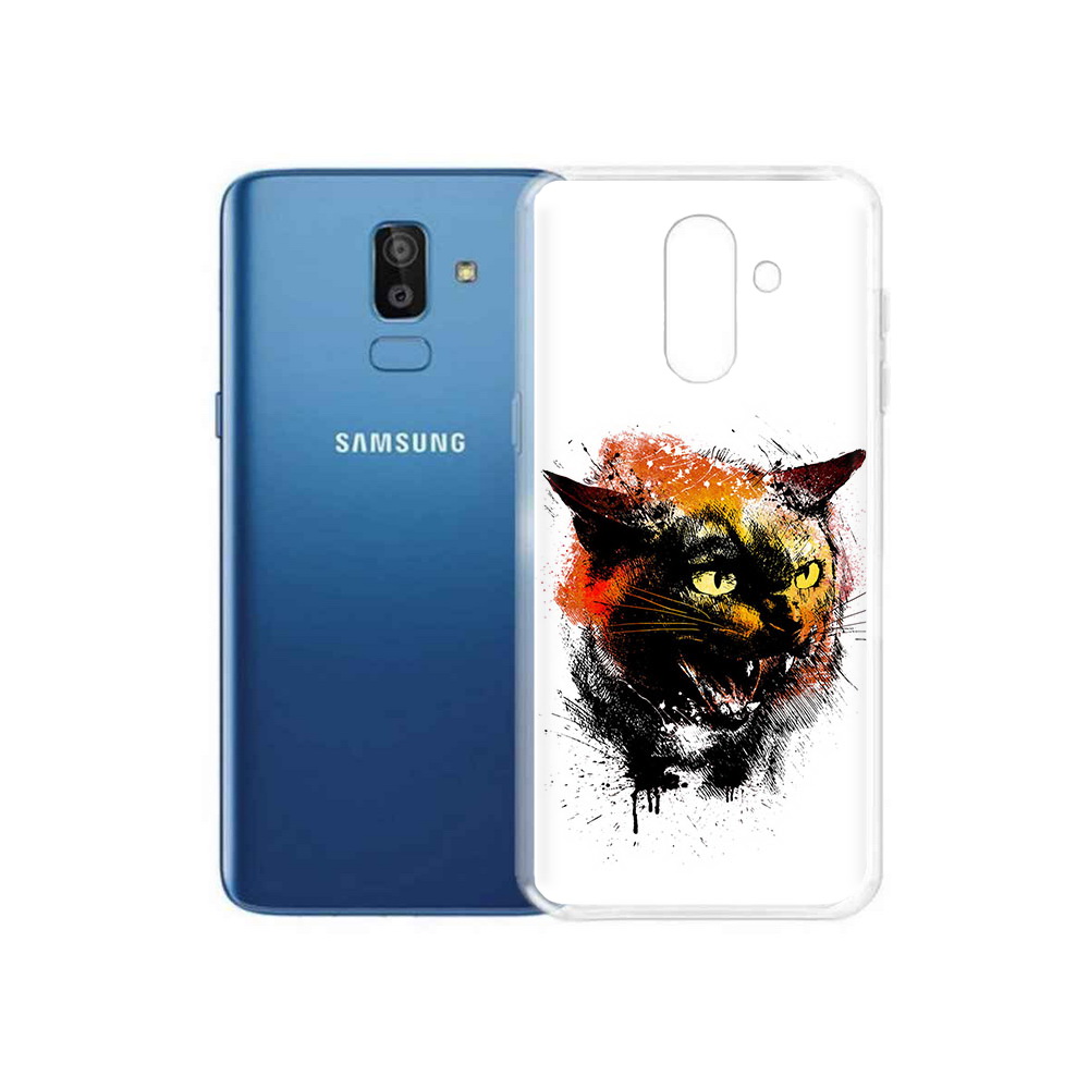 

Чехол MyPads Tocco для Samsung Galaxy J8 сиамский кот (PT226929.592.598), Прозрачный, Tocco