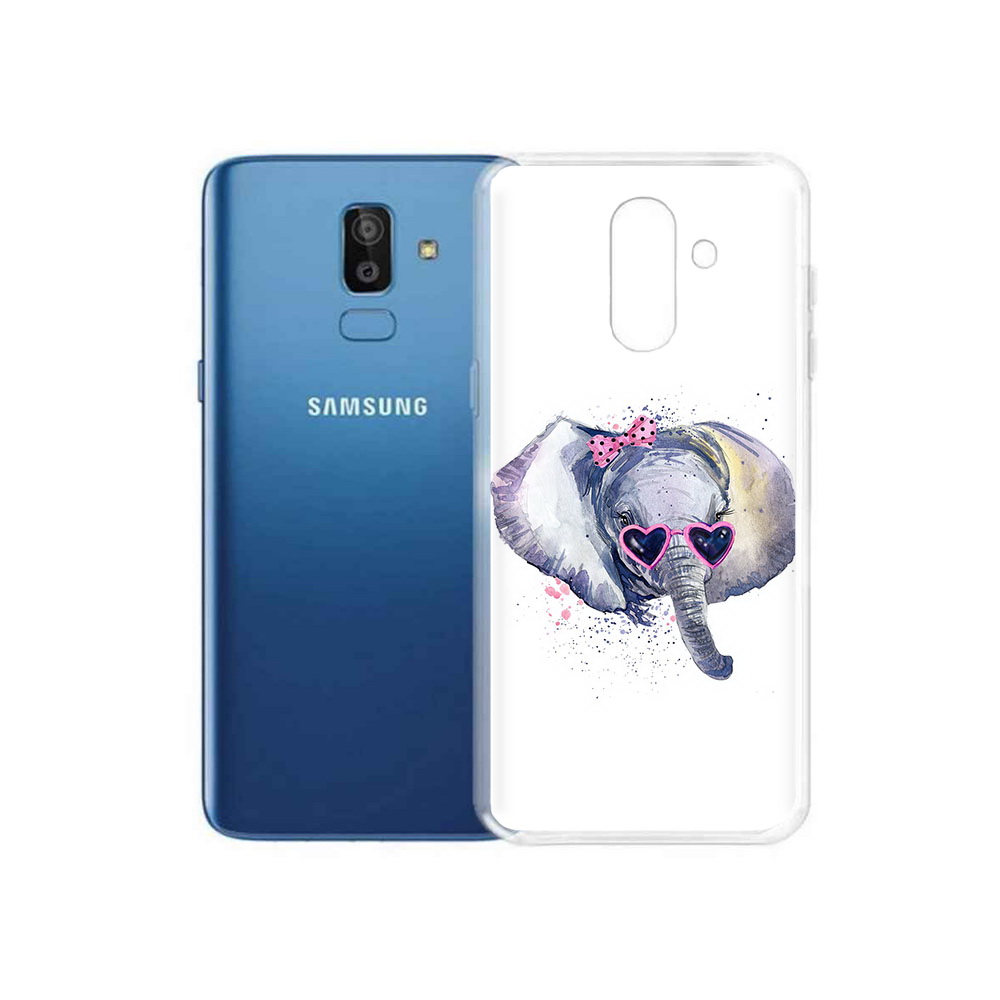 

Чехол MyPads Tocco для Samsung Galaxy J8 слоник в очках (PT226929.592.608), Прозрачный, Tocco