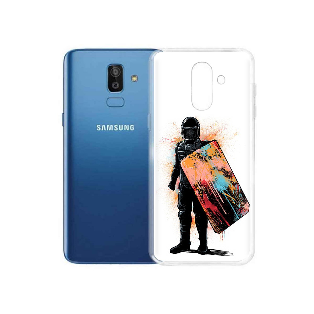 

Чехол MyPads Tocco для Samsung Galaxy J8 солдат с красочным щитом (PT226929.592.614), Прозрачный, Tocco