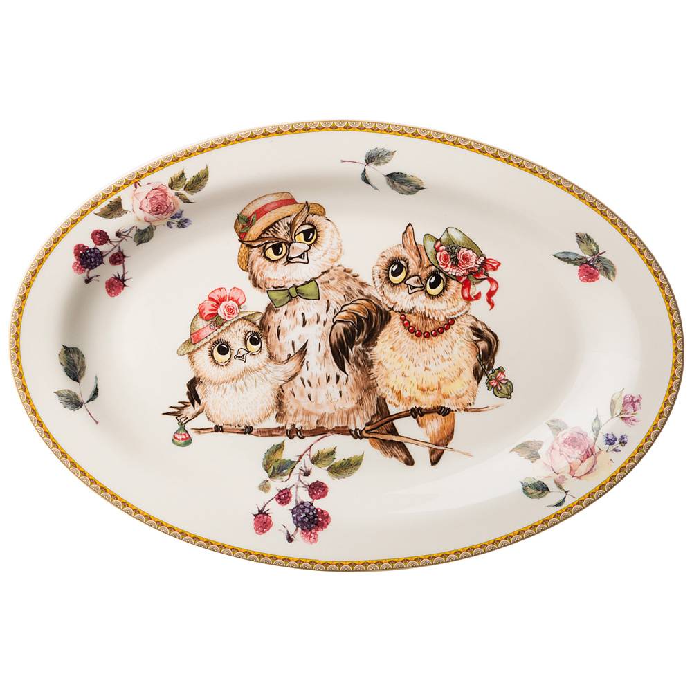 

Блюдо Lefard Owls party 26.5х18.5см фарфор 415-2168_, Бежевый