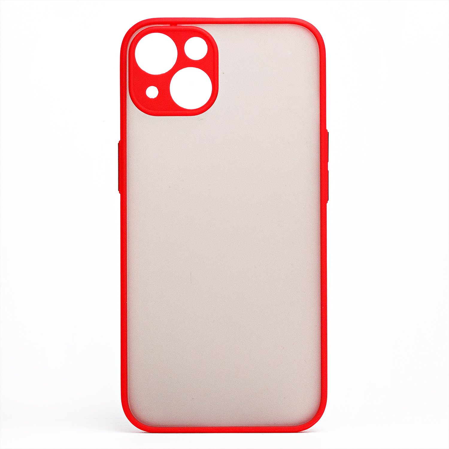 

Чехол iPhone 14 Plus пластиковый с окантовкой <красный>, Прозрачный, iPhone 14 Plus