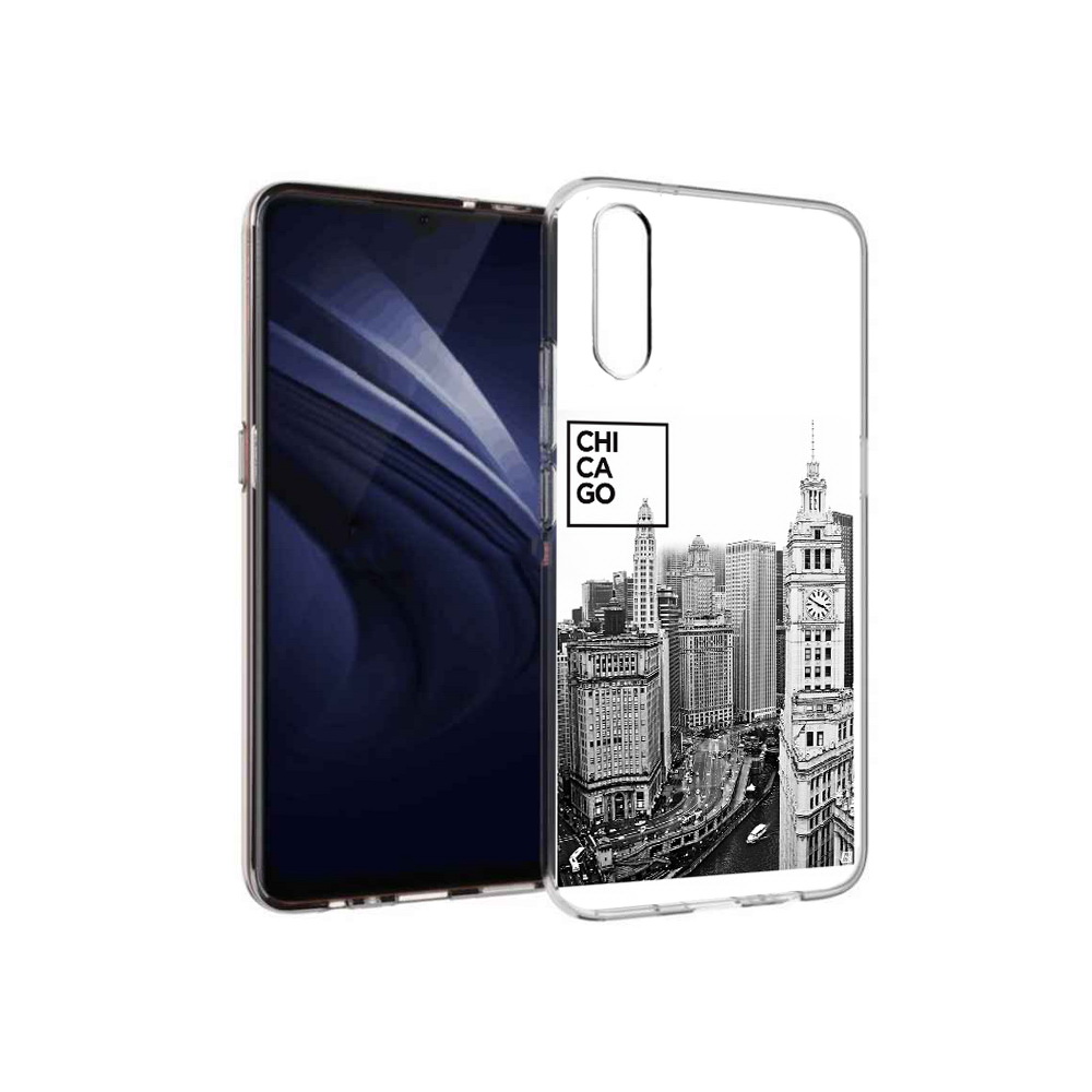 

Чехол MyPads Tocco для Vivo V17 Neo черно белый чикаго (PT226959.388.689), Прозрачный, Tocco