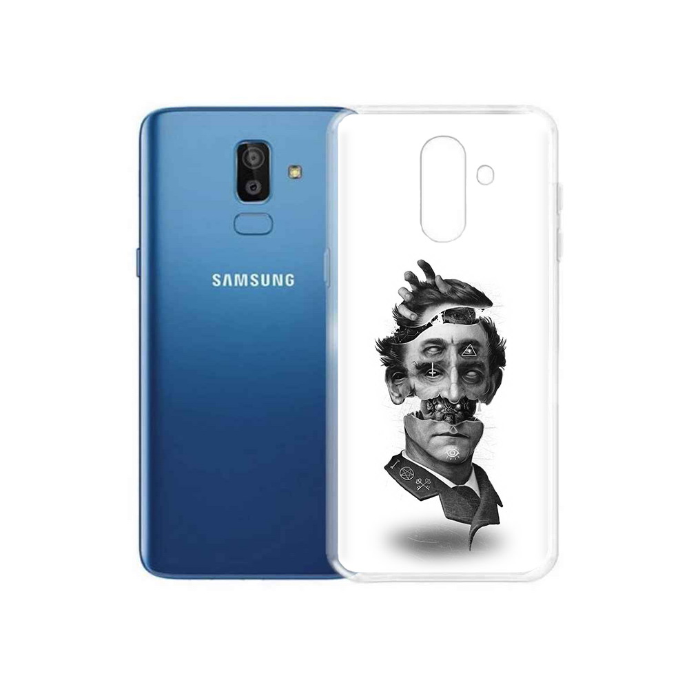 

Чехол MyPads Tocco для Samsung Galaxy J8 страшное лицо абстракция (PT226929.592.628), Прозрачный, Tocco