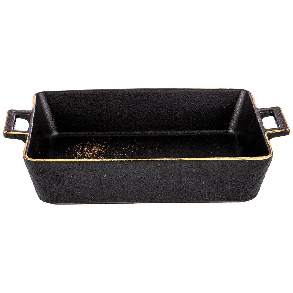 

Блюдо для запекания Bronco Midnight gold 25х15х5см 900мл фарфор 42-378_, Черный