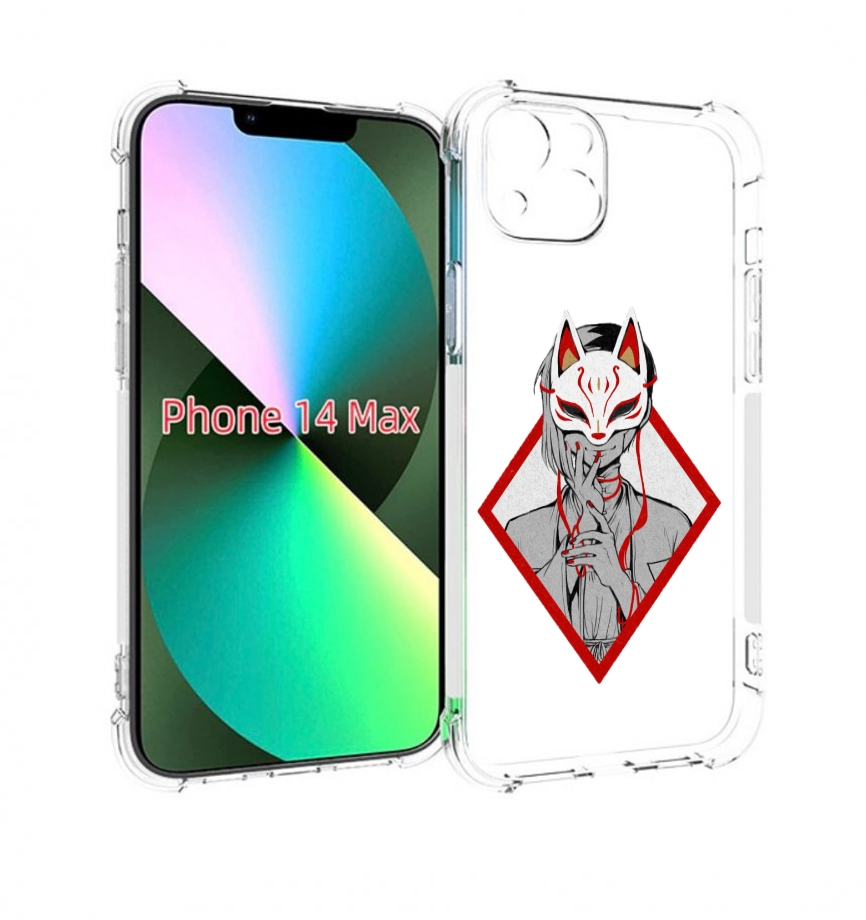 

Чехол MyPads девушка в маске япония для iPhone 14 Plus (6.7), Прозрачный, Tocco