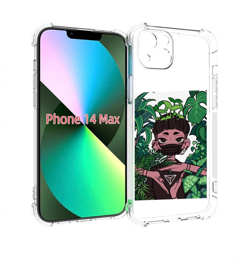 

Чехол MyPads девушка в природе женский для iPhone 14 Plus (6.7), Прозрачный, Tocco