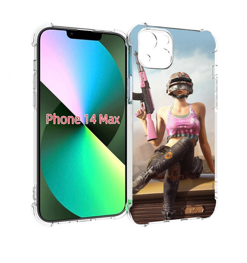 

Чехол MyPads девушка из PUBG для iPhone 14 Plus (6.7), Прозрачный, Tocco