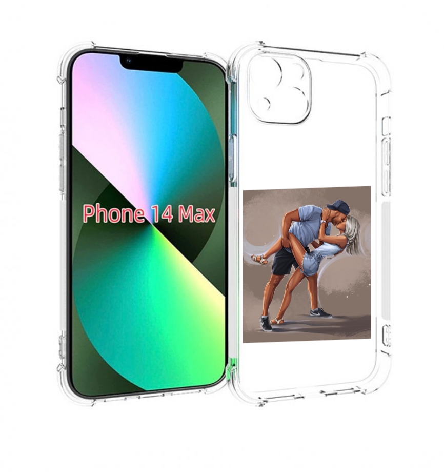 

Чехол MyPads девушка с парнем танцуют женский для iPhone 14 Plus (6.7), Прозрачный, Tocco