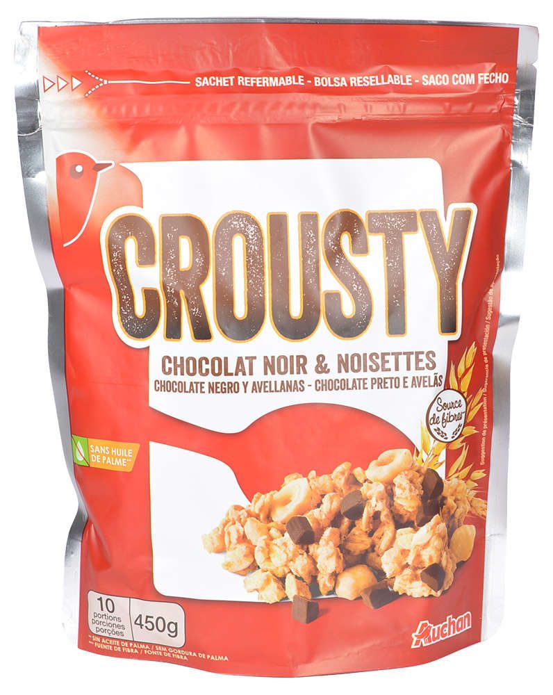 

Мюсли Auchan Crousty Chocolat Noir 450 г