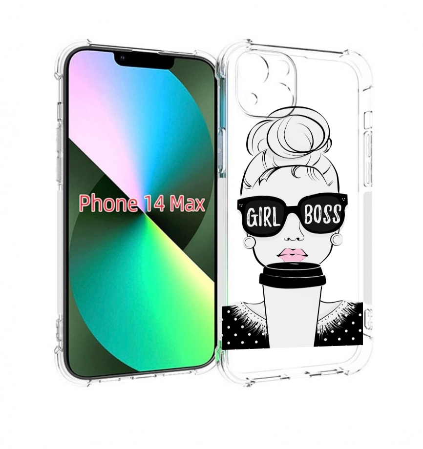 

Чехол MyPads девушка-босс женский для iPhone 14 Plus (6.7), Прозрачный, Tocco