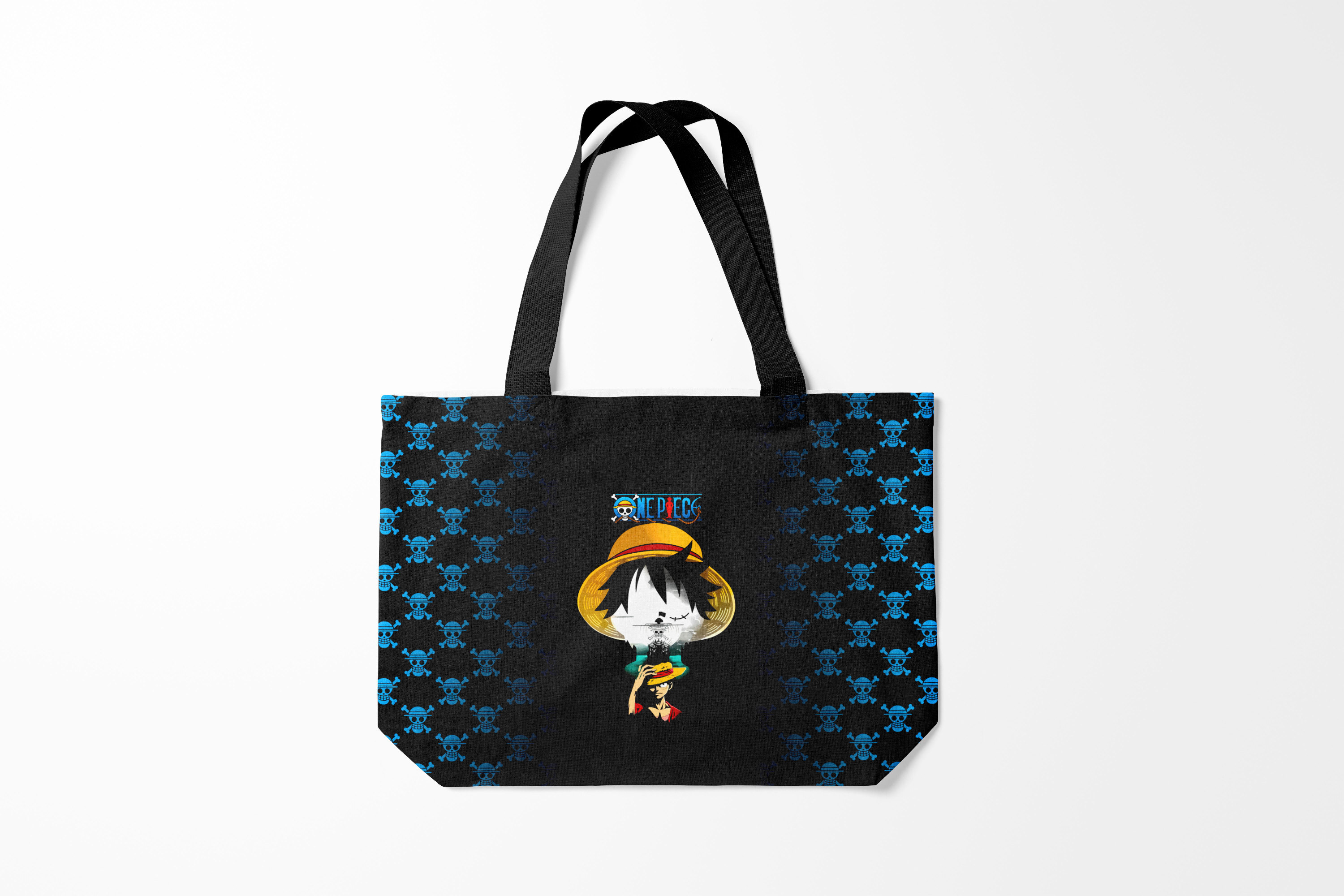 

Сумка шoппер унисекс Burnettie One Piece Луффи капитан пиратов, черный, One Piece Луффи капитан пиратов