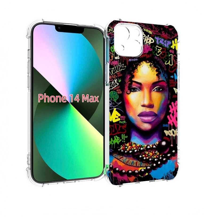 

Чехол MyPads девушка-в-граффити женский для iPhone 14 Plus (6.7), Прозрачный, Tocco