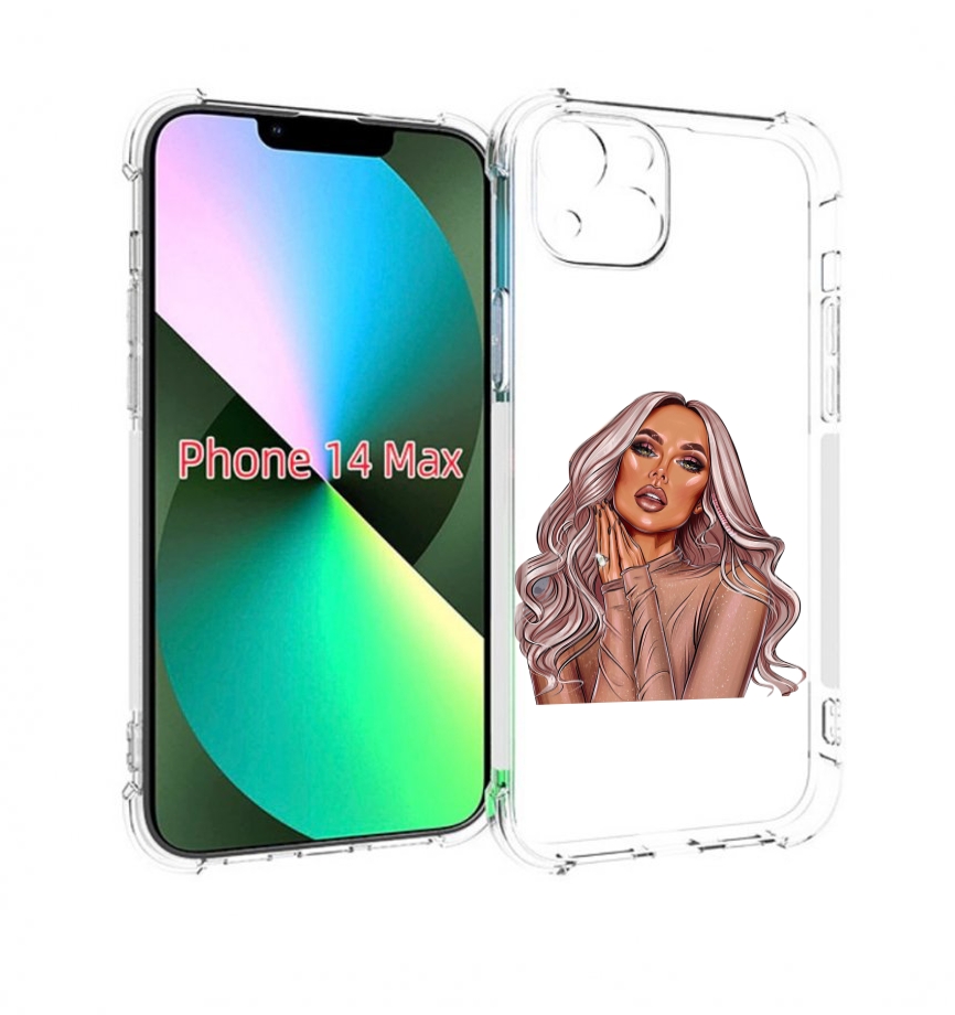 

Чехол MyPads девушка-в-коричневых-оттенках для iPhone 14 Plus (6.7), Прозрачный, Tocco