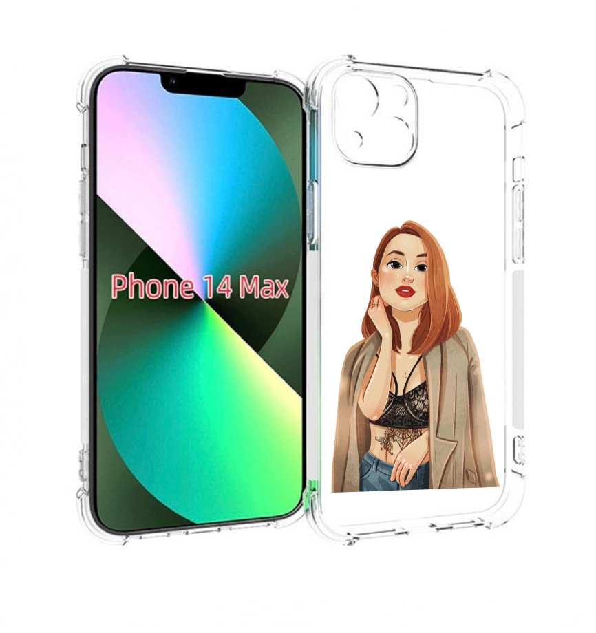 

Чехол MyPads девушка-в-кружевном-2 для iPhone 14 Plus (6.7), Прозрачный, Tocco