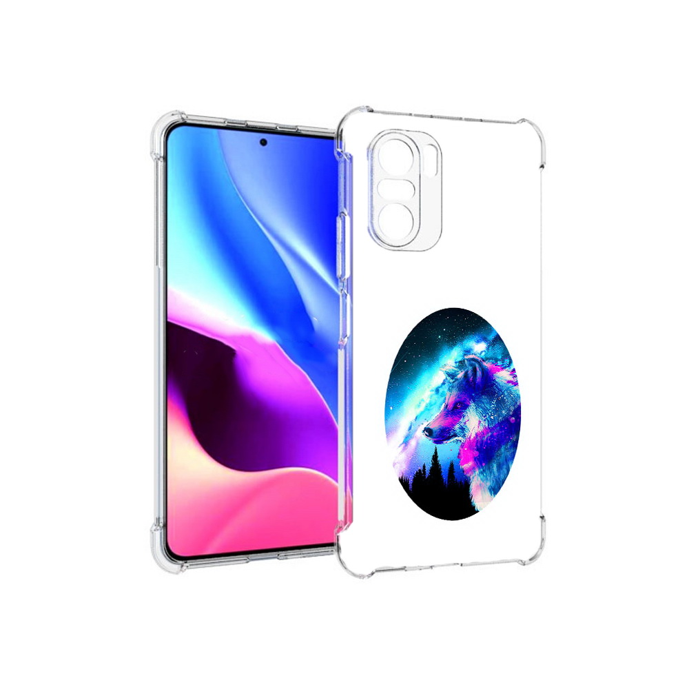 

Чехол MyPads Tocco для Xiaomi Redmi K40 голубой волк (PT158239.260.293), Прозрачный, Tocco