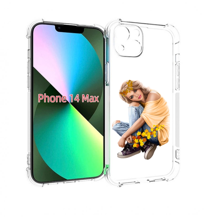 

Чехол MyPads девушка-в-цветочками женский для iPhone 14 Plus (6.7), Прозрачный, Tocco