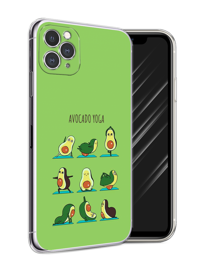 

Чехол Awog на Apple iPhone 11 Pro Max / Айфон 11 Pro Max "Авокадо йога", Разноцветный, 12250-10