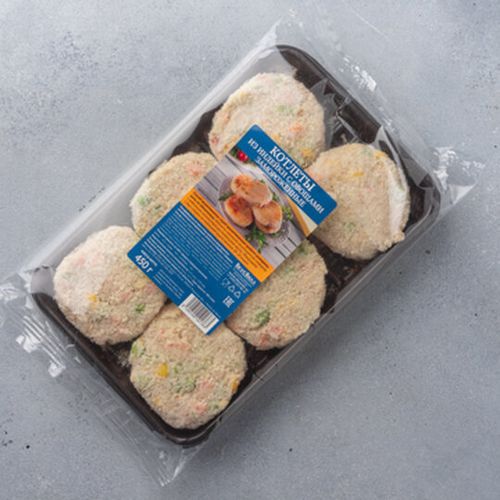 

Котлеты из индейки ВкусВилл с овощами замороженное 450 г