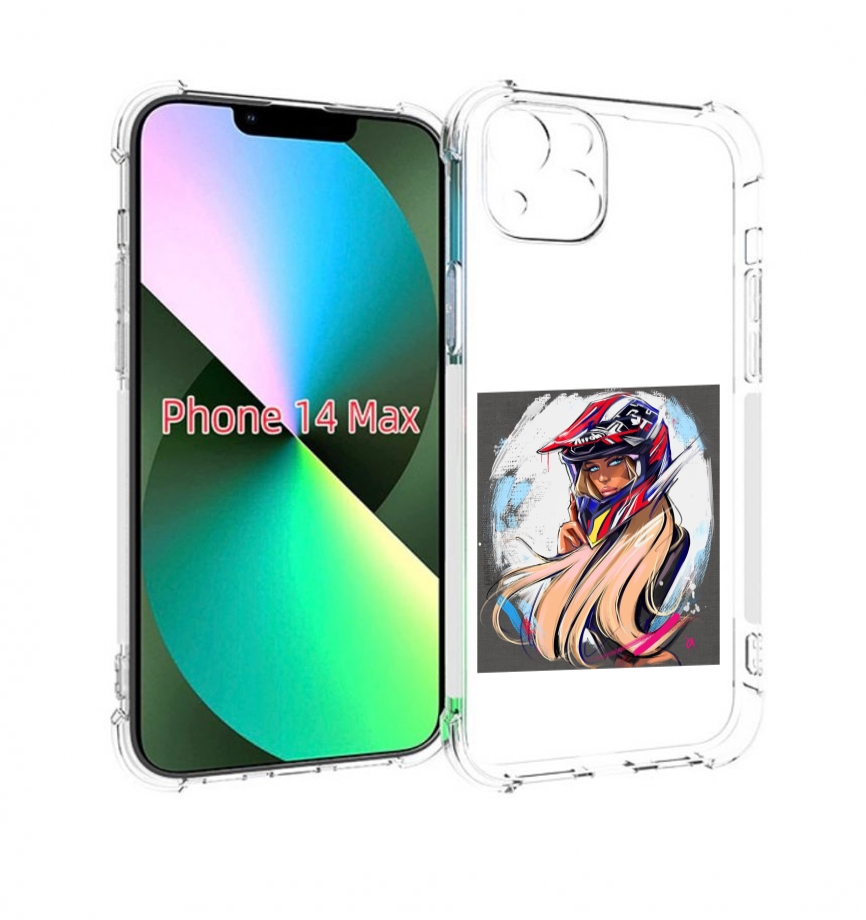 

Чехол MyPads девушка-в-шлеме для iPhone 14 Plus (6.7), Прозрачный, Tocco