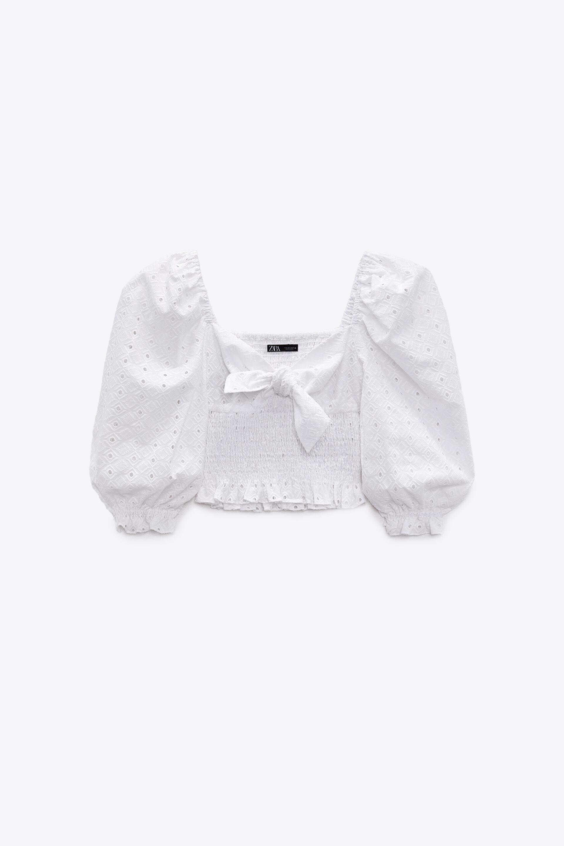 

Топ женский ZARA 07970941 белый XS (доставка из-за рубежа), 07970941