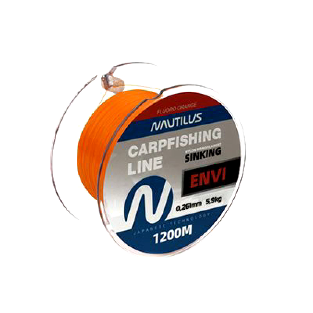 

Леска карповая Nautilus ENVI 1200м Orange 0.356мм 10.7кг, Оранжевый, ENVI