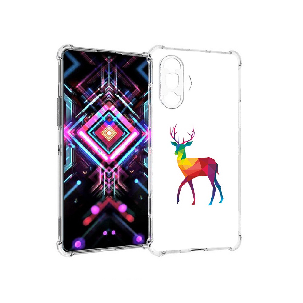 

Чехол MyPads Tocco для Xiaomi Poco F3 GT геометрический олень (PT172450.277.286), Прозрачный, Tocco