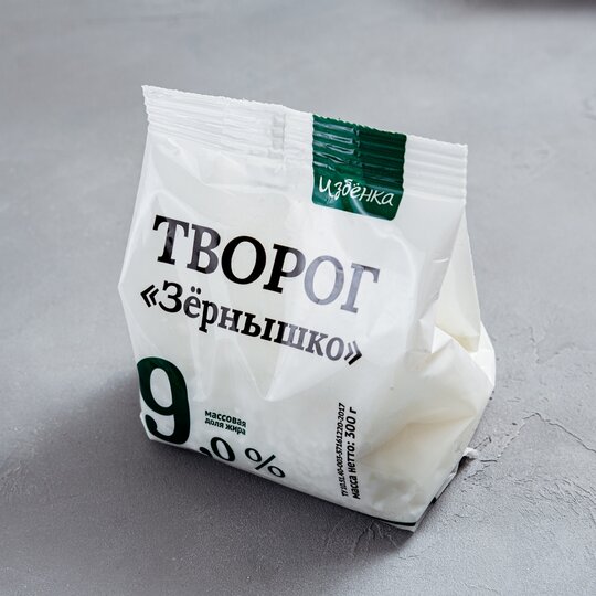 

Творог зерненый ВкусВилл Зернышко 9% бзмж 300 г