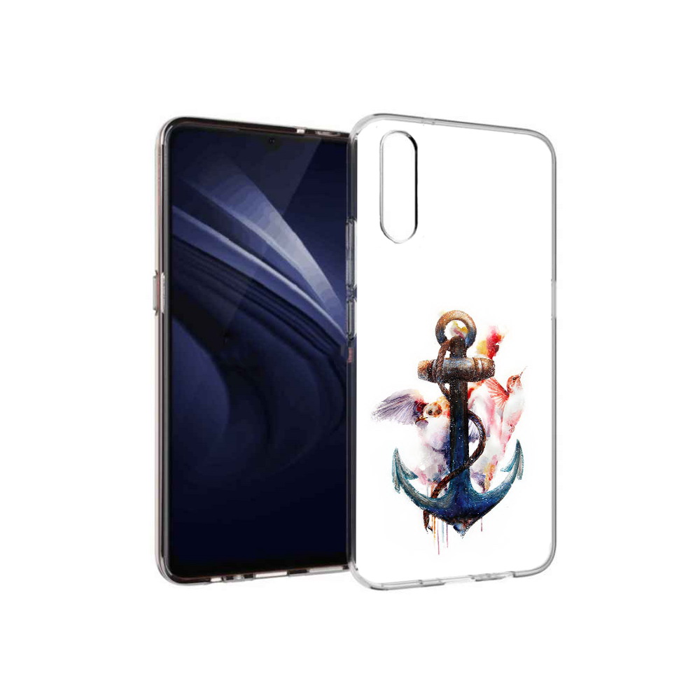 

Чехол MyPads Tocco для Vivo V17 Neo якорь с птицами (PT226959.388.703), Прозрачный, Tocco