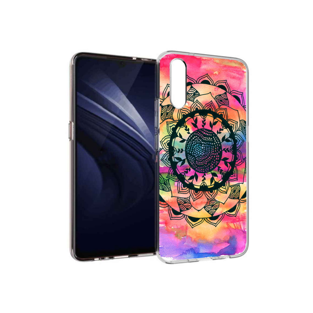

Чехол MyPads Tocco для Vivo V17 Neo яркая абстракция круглый цветок (PT226959.388.704), Прозрачный, Tocco