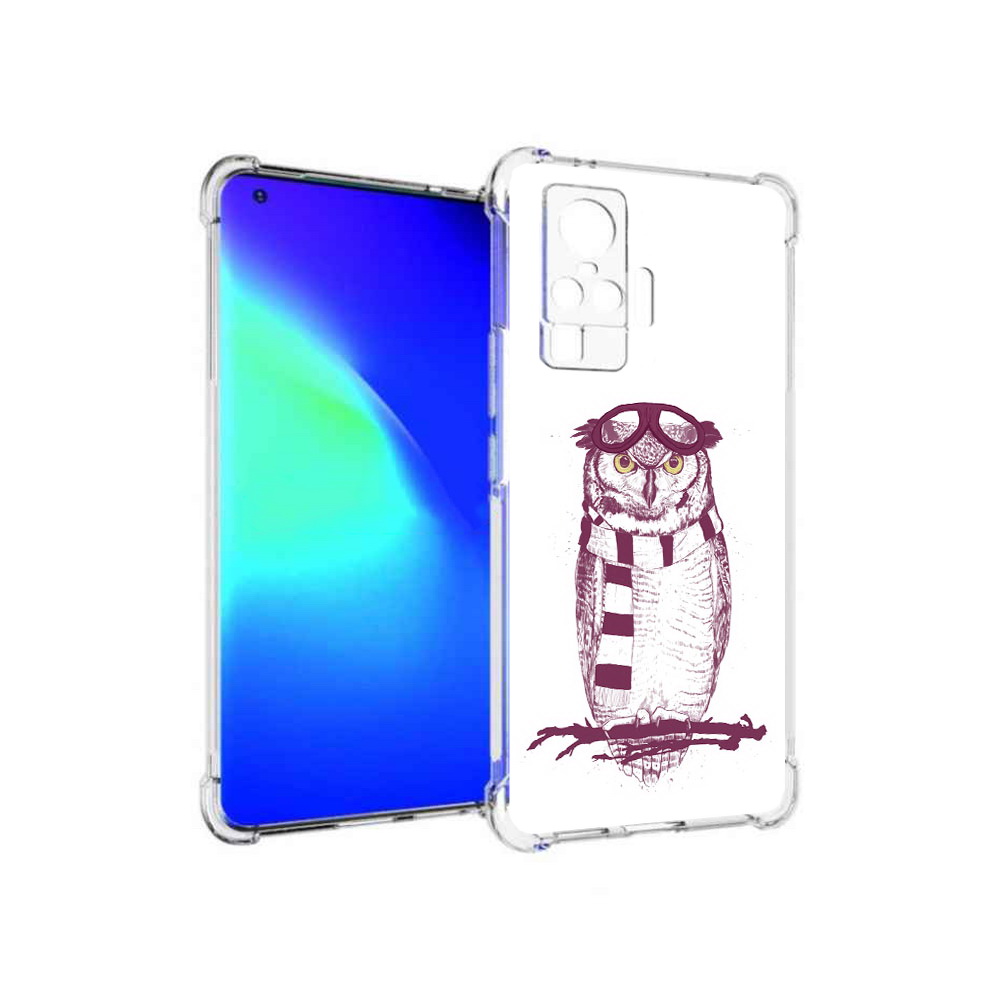 

Чехол MyPads Tocco для Vivo X50 Pro сова-летчик (PT151209.405.612), Прозрачный, Tocco