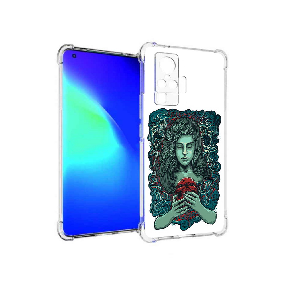 

Чехол MyPads Tocco для Vivo X50 Pro спящая девушка (PT151209.405.619), Прозрачный, Tocco