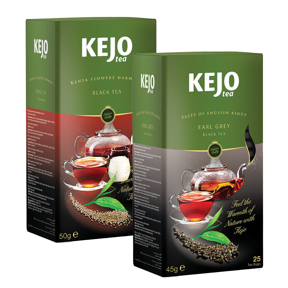

Набор чая KEJOfoods Кения черный 25 пакетиков, Эрл Грей черный 25 пакетиков