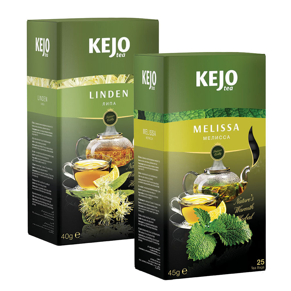 

Набор чая KEJOfoods Липа 25 пакетиков, Мелисса 25 пакетиков