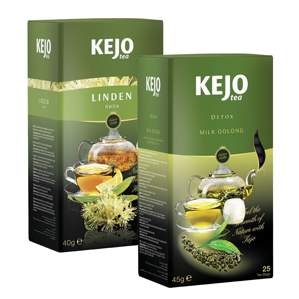 

Набор чая KEJOfoods Липа 25 пакетиков, Молочный улун 25 пакетиков