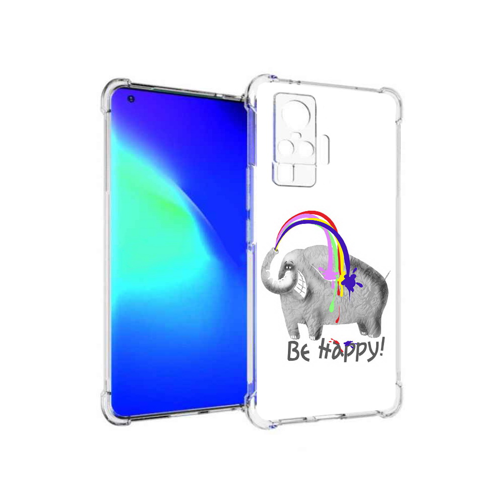

Чехол MyPads Tocco для Vivo X50 Pro счастливый слон (PT151209.405.632), Прозрачный, Tocco