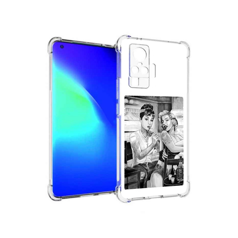 

Чехол MyPads Tocco для Vivo X50 Pro тату мастер (PT151209.405.637), Прозрачный, Tocco