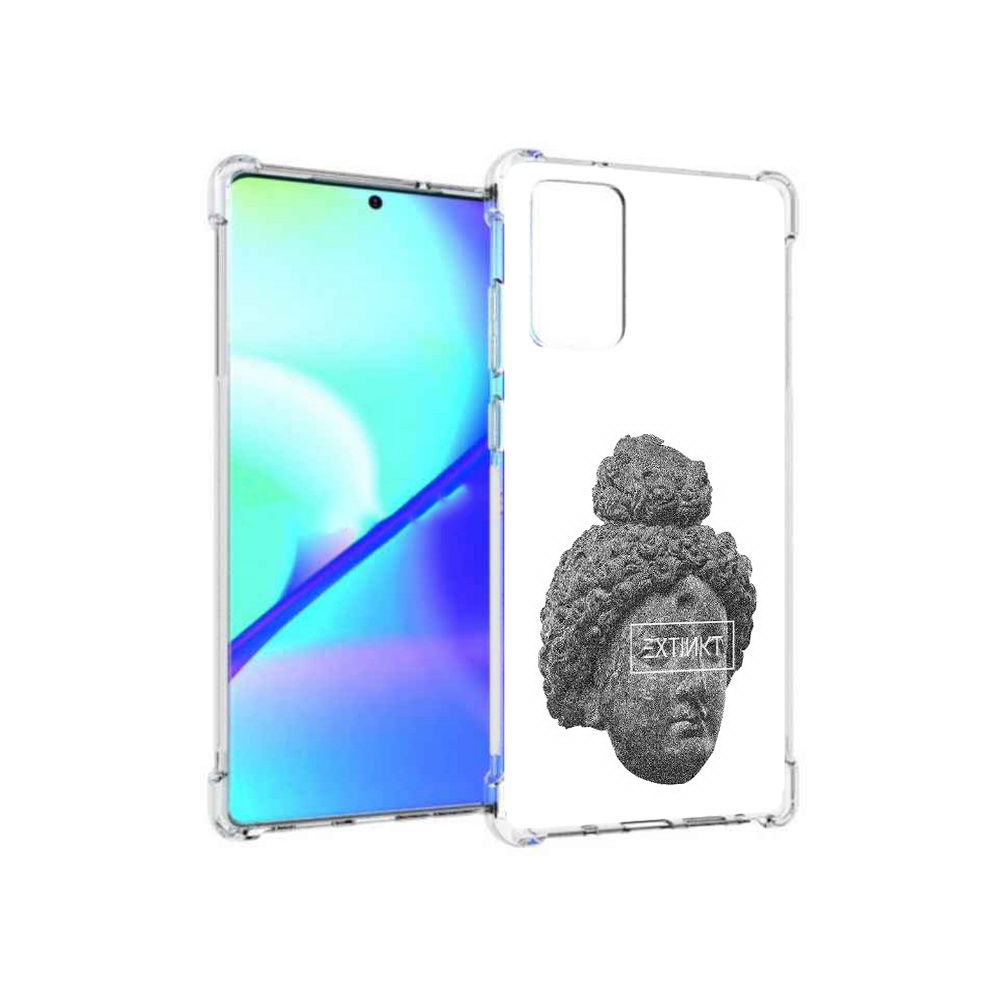 

Чехол MyPads Tocco для Samsung Galaxy Note 20 каменное лицо девушки (PT152536.527.383), Прозрачный, Tocco