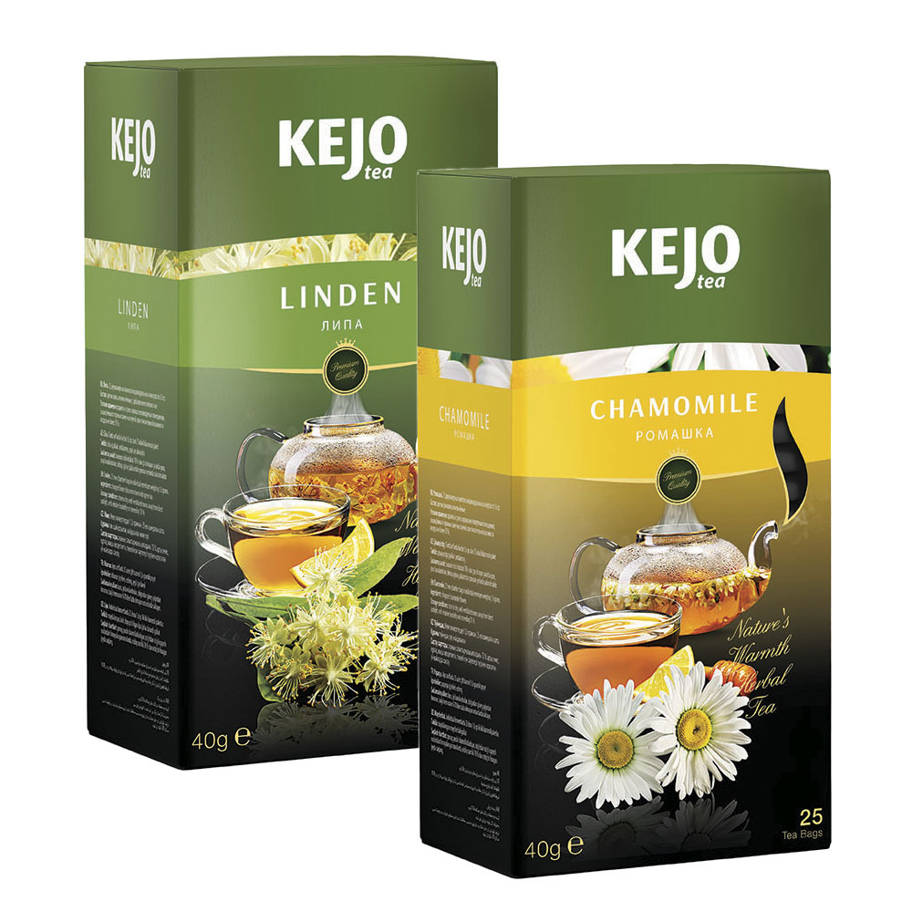

Набор чая KEJOfoods Липа 25 пакетиков, Ромашка 25 пакетиков