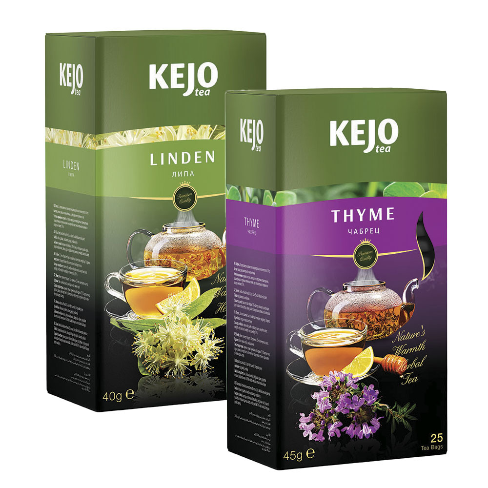 

Набор чая KEJOfoods Липа 25 пакетиков, Чабрец 25 пакетиков