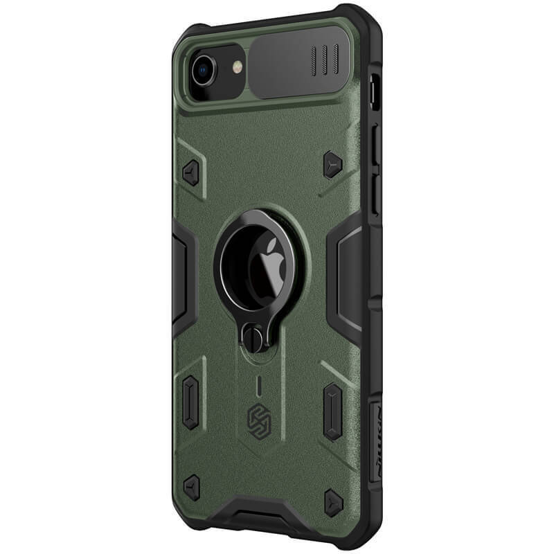 фото Противоударный чехол nillkin camshield armor case для iphone se 2020/7/8 (зеленый)