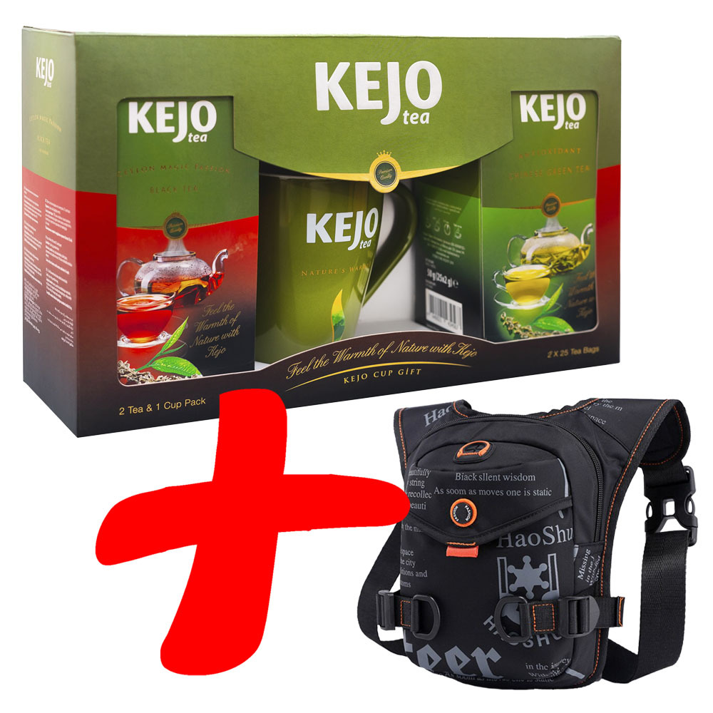 

Подарочный набор KEJOfoods Черный и зеленый чай 50 пакетиков, кружка, сумка на пояс