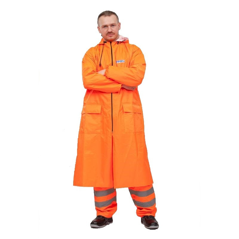

Плащ рабочий NoBrand 446561-K оранжевый 44-46, 182-188