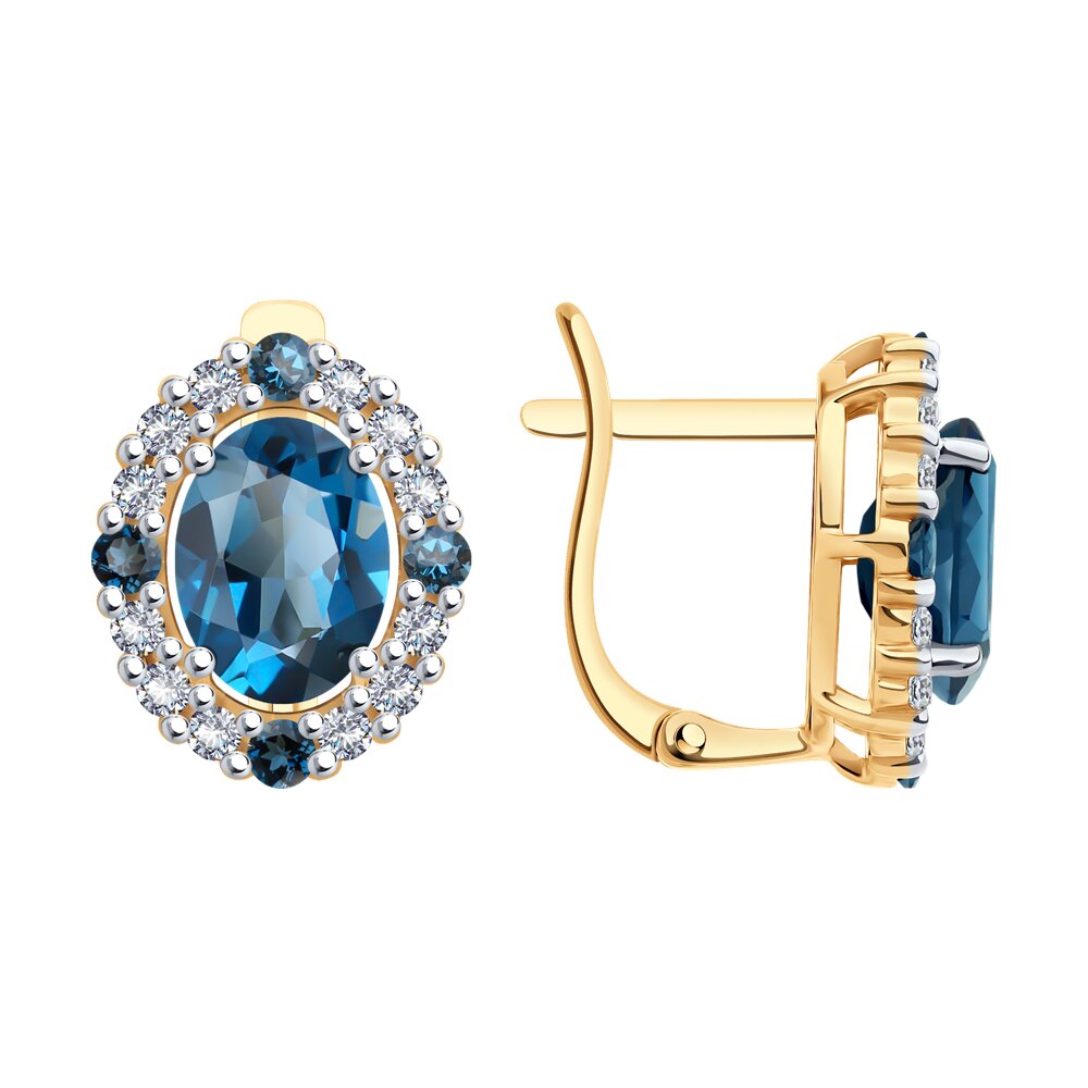 

Серьги из золота SOKOLOV 728971, фианит/топаз, 728971