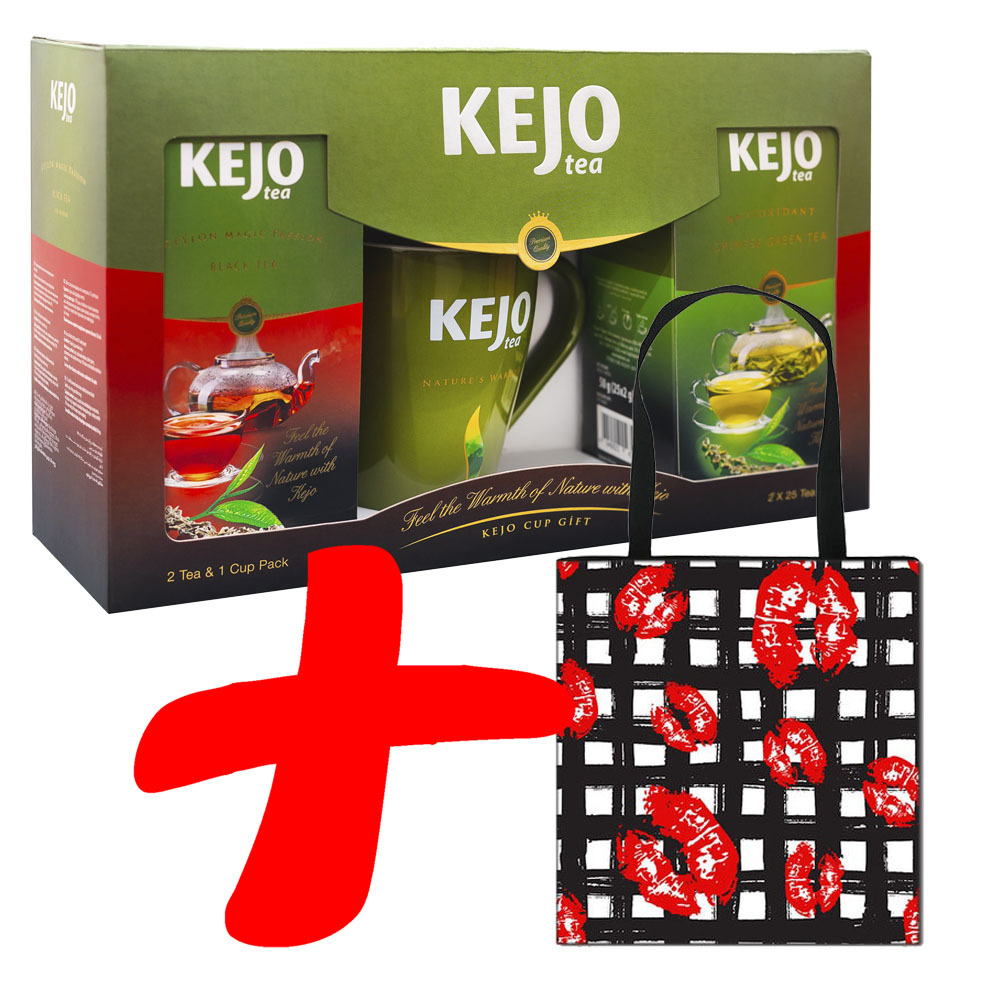 

Подарочный набор KEJOfoods Черный и зеленый чай 50 пакетиков, кружка, сумка шоппер kiss