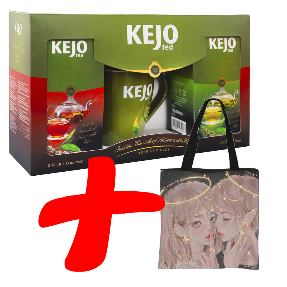 

Подарочный набор KEJOfoods Черный и зеленый чай 50 пакетиков, кружка, сумка шоппер Эльфы