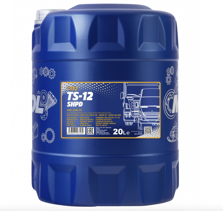 Моторное масло MANNOL синтетическое Ts-12 Shpd 10W30 20л