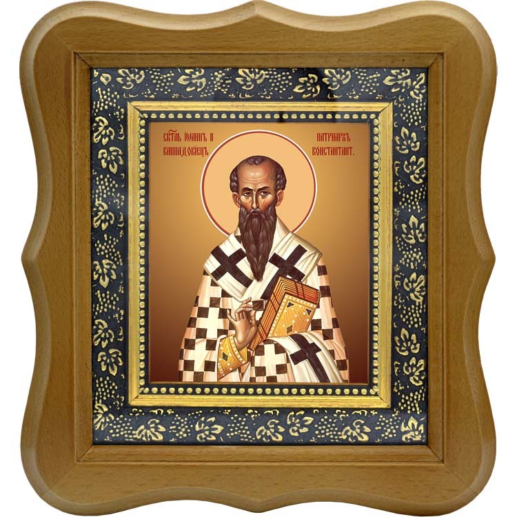 

Иоанн II Каппадокиец Святитель патриарх Константинопольский. Икона на холсте.